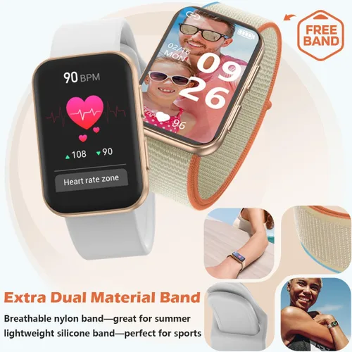 Miniatura 2 de MorePro Rastreador de salud para mujeres y hombres, frecuencia cardíaca 24/7 presión arterial y monitoreo de oxígeno, rastreador de sueño, más