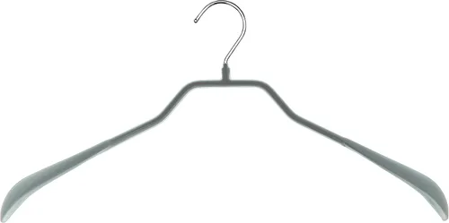 Miniatura 22 de Mawa by Reston Lloyd BodyForm Series - Percha antideslizante que ahorra espacio para chaquetas, trajes y abrigos, 16-1/2 pulgadas, estilo 42/L, Plata