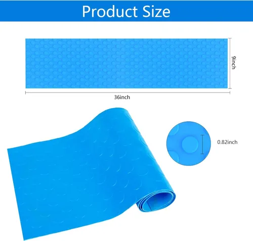 Miniatura 2 de DECOHS Alfombra de escalera de piscina, 9 x 36 pulgadas, antideslizante, alfombrilla protectora para piscina sobre el suelo, escaleras, escaleras