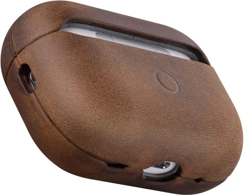 Miniatura 16 de Maogoam Funda de cuero para AirPods Pro 2 con botón, funda de piel auténtica de cera de aceite curtido vegetal para AirPods Pro 2ª