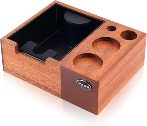 Miniatura 8 de IKAPE Caja ABS para Residuos de Café Espresso, Organizador de Café 7 en 1 Compatible con Almacenamiento de Manipuladores de Espresso de 51, 54, Negro