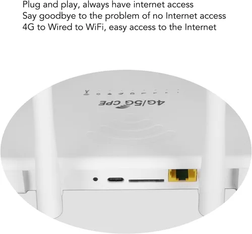 Miniatura 5 de Enrutador 4G LTE menos cable con ranura para tarjeta SIM, desbloquea cable móvil menos punto de acceso de fidelidad 300 Mbps con 4 antenas 5dBi