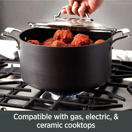 Miniatura 3 de All-Clad Essentials - Colador antiadherente anodizado duro de 7 cuartos de galón, apto para horno, colador de pasta con asa, ollas y sartenes