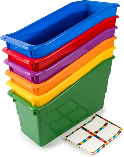 Miniatura 7 de Really Good Stuff Soportes duraderos para libros y carpetas, paquete de 6, color negro