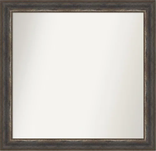 Miniatura 56 de Amanti Art Espejo de baño marrón para sobre el fregadero, 25 x 25 pulgadas, hecho a medida, espejo de tocador cuadrado marrón medio, marco de madera