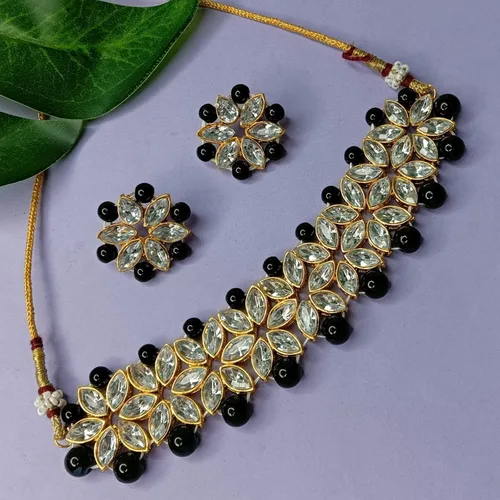 Miniatura 2 de Efulgenz Indian Bollywood Traditional Faux Kundan Pearl Beads Bridal Wear Necklace Earrings Maangtika Wedding Jewelry Set