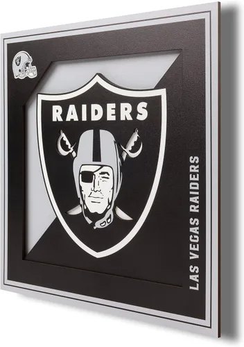 Miniatura 12 de YouTheFan Arte de pared de la serie de logotipos 3D con licencia oficial de la NFL, hecho de múltiples capas, listo para colgar en la pared, diseño