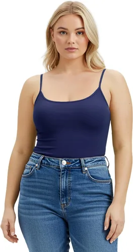 Miniatura 126 de Emmalise Camisola larga casual básica para mujer, con tirantes ajustables, top en capas