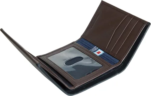 Miniatura 53 de Nautica Men's Trifold Wallet RFID Blocking Protection ID Window Card Slots Genuine Leather Durable