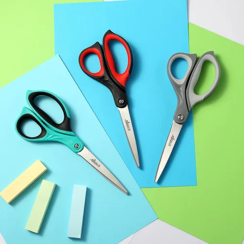 Miniatura 5 de LIVINGO Tijeras de 8.5 pulgadas para todo uso, paquete de 3 tijeras de hoja ultra afiladas, tijeras ergonómicas profesionales de agarre cómodo