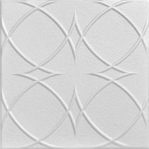 Miniatura 25 de À LA MAISON CEILINGS R82 - Azulejos de techo de espuma con pegamento de círculos y estrellas (21.6 pies cuadrados/caja), paquete de 8, color dorado