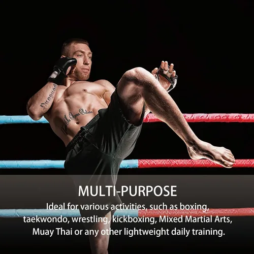 Miniatura 6 de 2 pares de guantes de boxeo y kickboxing para hombres y mujeres, principiantes y profesionales, a prueba de golpes, de cuero, juego de guantes