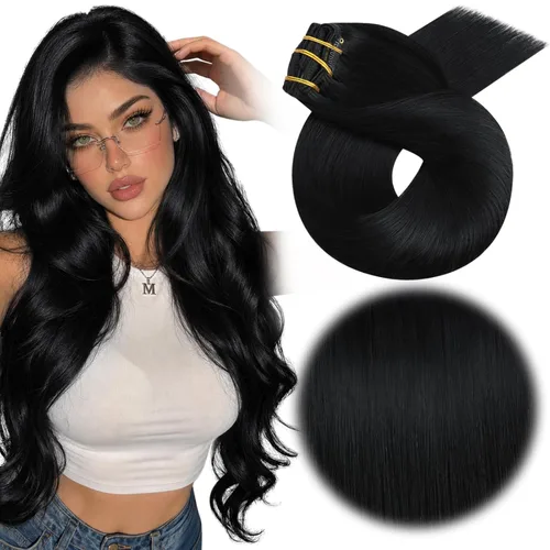 Miniatura 32 de Moresoo Extensiones de cabello humano Remy con clip, color rubio platino, extensiones de cabello humano real de doble trama, color rubio #60, 18
