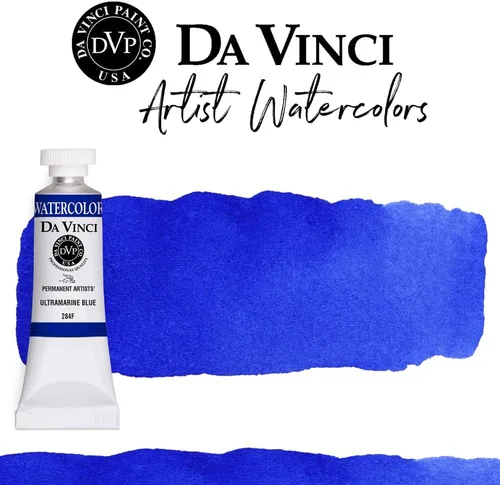 Miniatura 337 de DA VINCI PAINTS Pintura Acuarela Profesional para Artistas, Alizarin Crimson (Quinacridone), 37ml Índigo