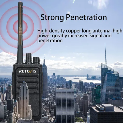 Miniatura 2 de Retevis Walkie Talkies RT17 de largo alcance para adultos, radios recargables de 2 vías con base de cargador USB, radio bidireccional ligera