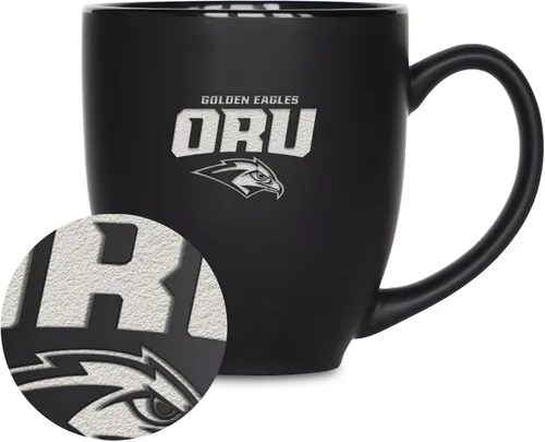 Miniatura 109 de Rico Industries - Taza de cerámica mate negra con grabado láser estándar de 15oz para NCAA (escuelas T & U) - Para bebidas calientes o frías