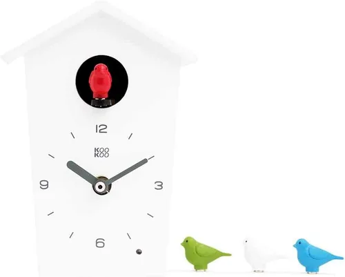 Miniatura 8 de KOOKOO Birdhouse Mini - Reloj de cuco moderno con 12 canciones naturales de pájaros o llamada de cuco