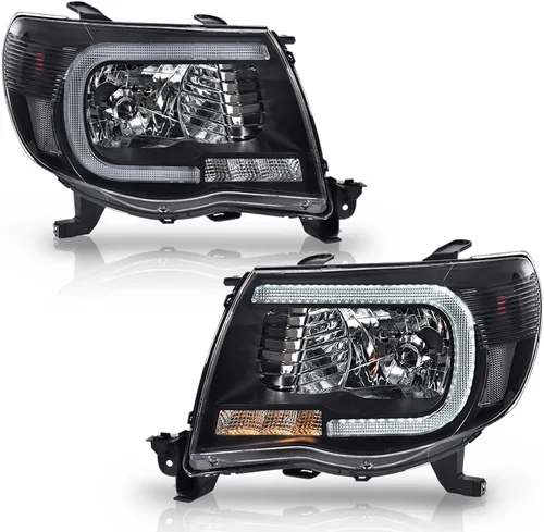 Miniatura 9 de GRAND ORANGE Par de faros delanteros compatibles con Toyota Tacoma 2005 2006 2007 2008 2009 2010 2011 lente transparente cromado carcasa ámbar