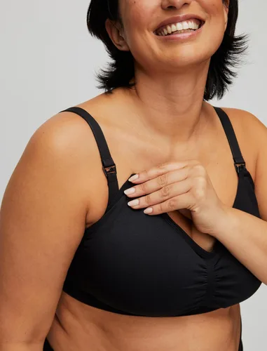 Miniatura 2 de Motherhood Maternity Brasier de lactancia sin costuras con clip para mujer, lavable a máquina, tallas S a 3X, disponibles en paquetes de 1 y 2