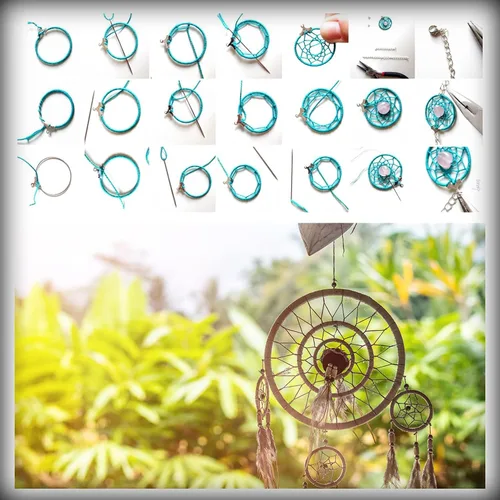 Miniatura 2 de SUNTQ Anillo de macramé para atrapasueños, manualidades de metal, redondos, chapados en latón (oro, paquete de 10) (8 pulgadas, dorado)