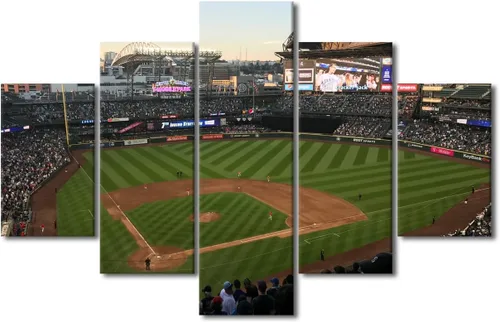 Miniatura 51 de Arte para pared, lienzo para estadio deportivo, arte para pared, diseño de campo de Wrigley en Chicago, pinturas de Chicago, impresiones sobre