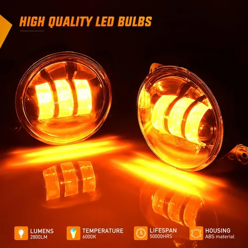 Miniatura 3 de Nilight Conjunto de Luces LED de Niebla de 4 Pulgadas Compatible con 2007 2008 2009 2010 2011 2012 2013 2014 2015 2016 2017 2018 Jeep Wrangler JK