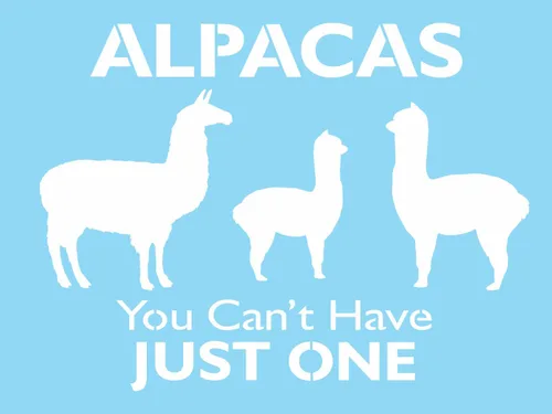 Plantillas de Joanie Alpaca Can't Have Just One Llama Baby Farm Ranch Art Craft Farmhouse Hobby DIY Letreros reutilizables Mylar