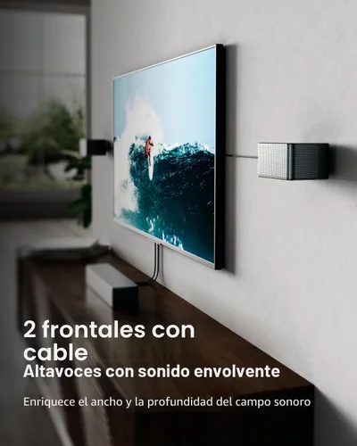 Miniatura 8 de ULTIMEA Sistema de sonido envolvente 7.1 para TV con Dolby Atmos, barra de sonido de 460 W para TV con subwoofer de 6.5 pulgadas, control por
