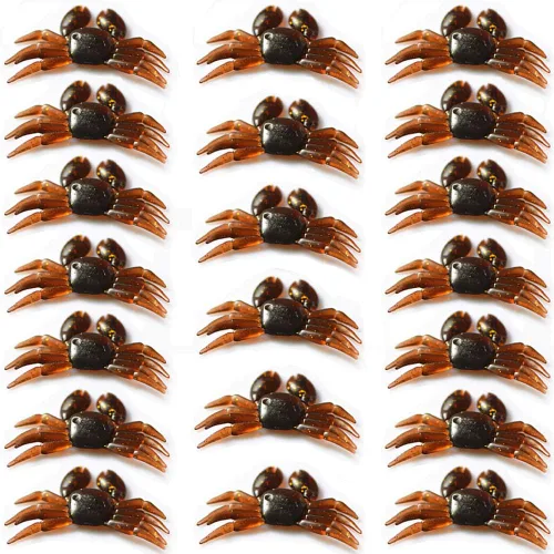 20 piezas de señuelo de pesca de cangrejo artificial de gel de sílice realista simulación cebo falso aparejos de pesca simulación 3D agua dulce y