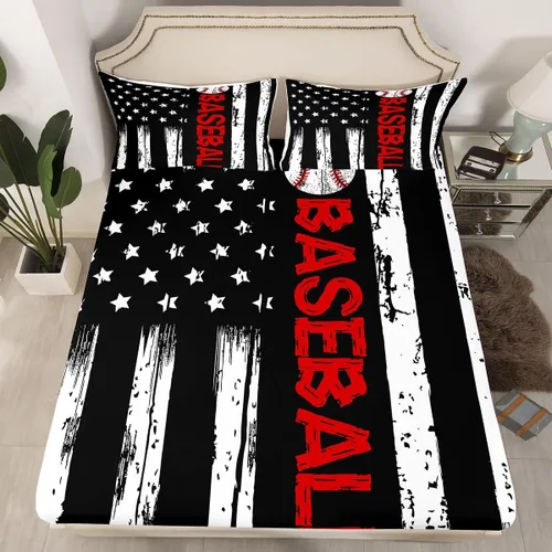 Miniatura 26 de Erosebridal Graffiti Rugby Ball Sheets for Boys Girls Colorful Rugby Helmet Fitted Sheet,Sports Kids Bedding Sets Football Game Bed Sets Twin 2 Piece