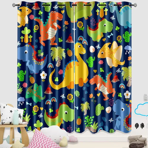Miniatura 29 de Cortinas de Gato - Lindas Cortinas Opacas de Gato para Habitación de Niños Decoración Kawaii para Dormitorio de Niñas, 2 Paneles, 82 x 63 pulgadas