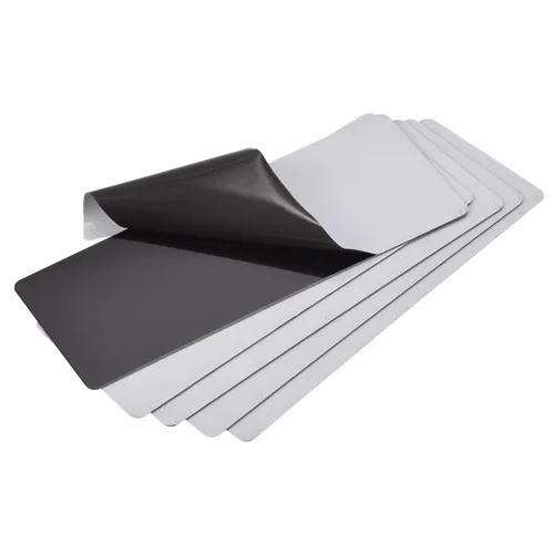 uxcell Tarjeta de metal en blanco de 3.150 in x 1.181 in x 0.016 in, placa de acero inoxidable 201 cepillado gris oscuro, 20 unidades