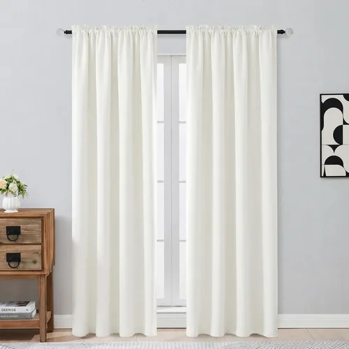Miniatura 160 de OVZME Cortinas opacas turquesa para tratamiento de ventanas pequeñas, cortinas cortas con bloqueo de luz para ventana de cocina sobre el fregadero