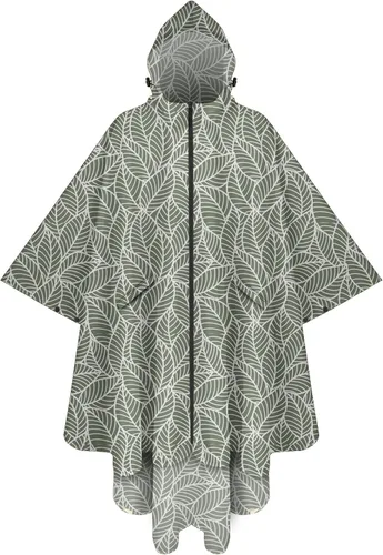 PTEROMY Poncho de lluvia con capucha para adultos con bolsillo y cremallera, impermeable ligero para hombres y mujeres