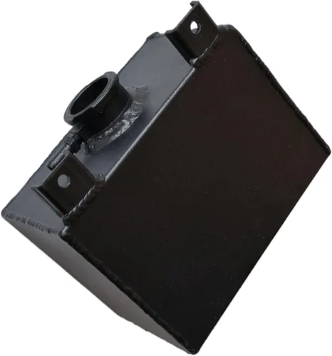 Miniatura 2 de Nuevo tanque universal de depósito de refrigerante de botella de expansión de desbordamiento de aluminio con tapa NEGRO