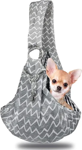 Transportador reversible para mascotas, perros y gatos, correa ajustable de hasta 12 libras para perros pequeños, gatos, manos libres, bolsas de