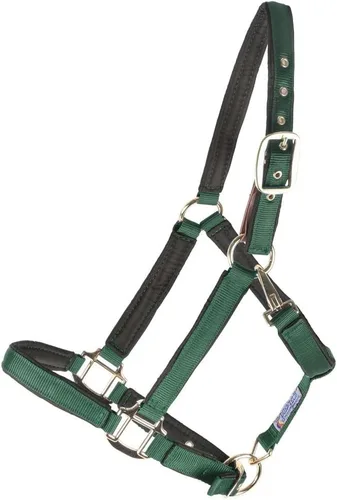 Miniatura 11 de Dura-Tech Cabestro de caballo totalmente acolchado de lujo Superposición de tela de nailon de doble capa de 1 pulgada Hardware resistente
