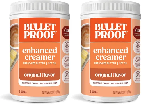 Miniatura 16 de Bulletproof Crema original, 29.6 onzas, crema de café Keto con aceite MCT y mantequilla alimentada con pasto, oferta de valor, el embalaje puede