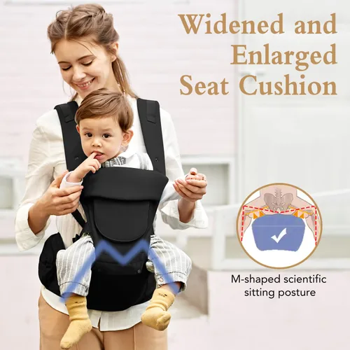 Miniatura 4 de Portabebés para recién nacidos a niños pequeños, portabebés con asiento de cadera, ergonómico, con certificación de seguridad y cápsula de soporte