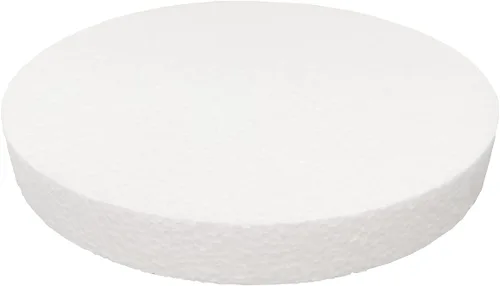 Miniatura 2 de FFchuanhe Paquete de 10 círculos de espuma de 8 pulgadas para manualidades (1 pulgada de grosor), disco de espuma redondo de poliestireno