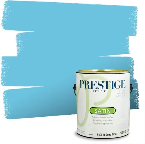 Miniatura 21 de Prestige Paints. - Base y pintura para exteriores en un solo galón, 1 galón. plano, comparable con Sherwin Williams Topsail. SW6799-PCM