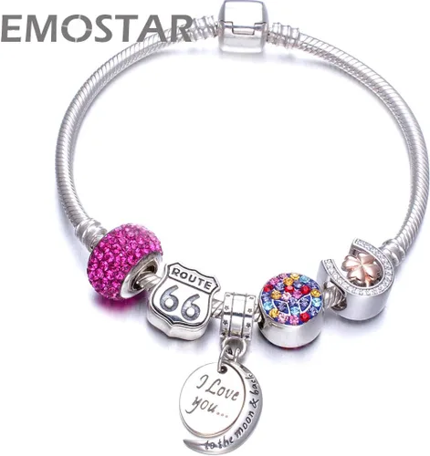 Miniatura 11 de Abalorio de concientización sobre el autismo para pulsera europea de bricolaje, plata de ley 925, dijes esmaltados, dijes Live Love Laugh Charms, I