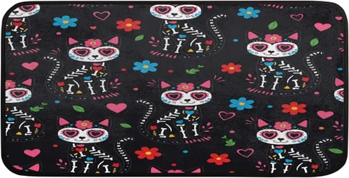Miniatura 8 de Tapete de cocina con aurora, antideslizante, absorbente, para entrada, baño, garaje, decoración del hogar, interior y exterior, 39 x 20 pulgadas