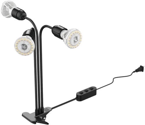 Miniatura 8 de SANSI Luces LED de Cultivo para Plantas de Interior, 450W Espectro Completo Lámpara de Cultivo de Cuello de Cisne de 3 Cabezales con Tecnología