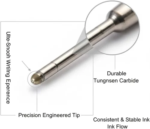 Miniatura 4 de Paquete de 20 repuestos de bolígrafo compatibles con TikiPen Black and Blue Parker. Tinta alemana de escritura suave y punta media de 0.039 in