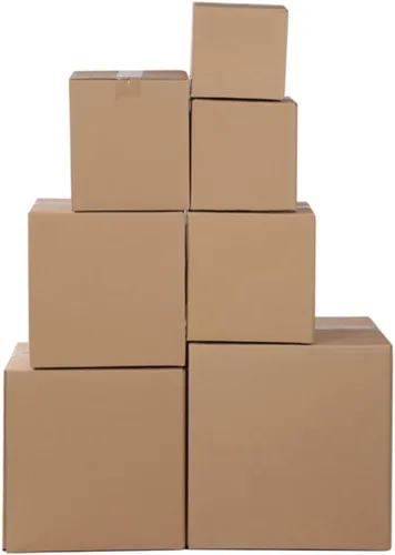 Miniatura 9 de 100 cajas de papel corrugado, cajas de cartón kraft resistentes y ligeras para envío y correo, cajas de mudanza para embalaje y almacenamiento