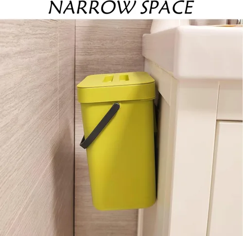 Miniatura 6 de stonespace Cubo de basura pequeño para cocina con tapa, contenedor de compost para cocina interior sellado, bote de basura debajo del fregadero