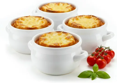 Miniatura 8 de KooK Tazón de Sopa de Cebolla Francesa, Sopa de Cebolla Francesa, Jarra, Tazón Apto para Horno, Cerámica, Asas, Gres, Lavavajillas, Microondas, Apto