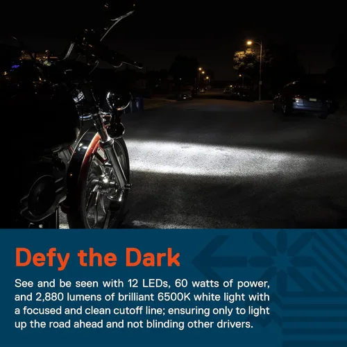 Miniatura 2 de TRUE MODS 2 piezas de 11.4 cm Osram LED Harley luz antiniebla de paso [acabado negro] luz antiniebla de paso para motocicleta Harley Davidson