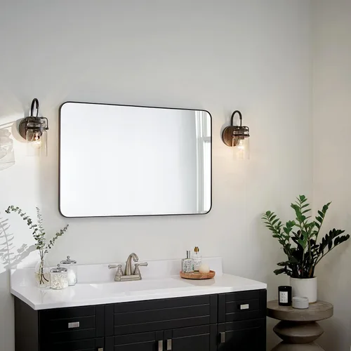 Miniatura 8 de Lámpara de pared Brinley de Kichler, para 1 foco y con pantalla de vidrio transparente, 45576OZ, 100watts, 120 volts Bronce antiguo